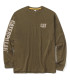 TEE-SHIRT MANCHES LONGUES TRADEMARK BANNER ARMY MOSS