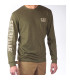 TEE-SHIRT MANCHES LONGUES TRADEMARK BANNER ARMY MOSS