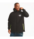 BLOUSON TECH HYBRID NOIR VERT FLUO
