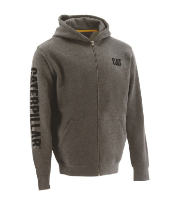 SWEAT DE TRAVAIL ZIPPÉ À CAPUCHE BANNER GRIS