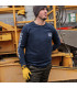 TEE-SHIRT MANCHES LONGUES TRADEMARK BANNER BLEU MARINE