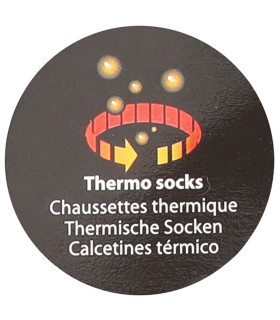 LOT DE 2 PAIRES CHAUSSETTES THERMO HIVER HOMME NOIR