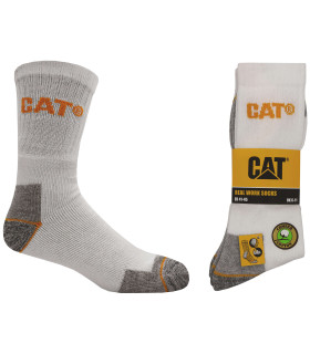 CHAUSSETTES REAL WORKSOCKS HOMME BLANC EN LOT DE 3